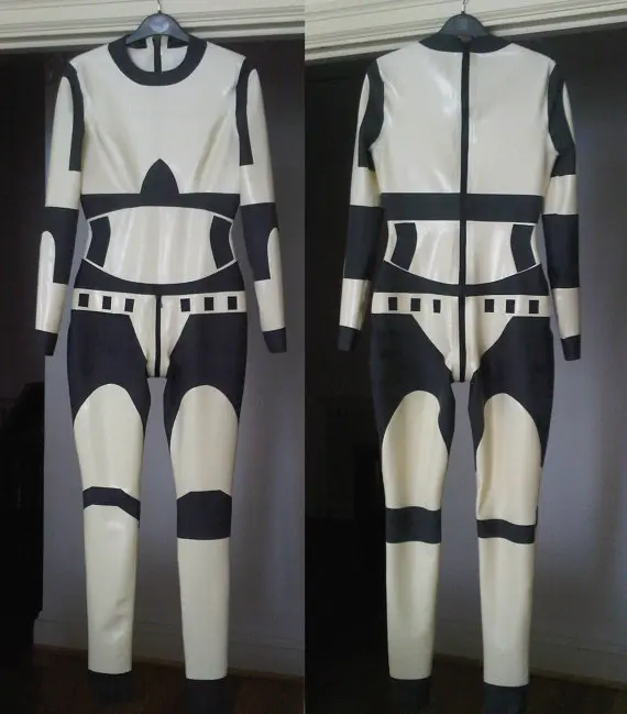 

2019 New Design Skin tight latex catsuit Cosplay Latex Rubber Sexy Teddies Bodysuits With Back Zip