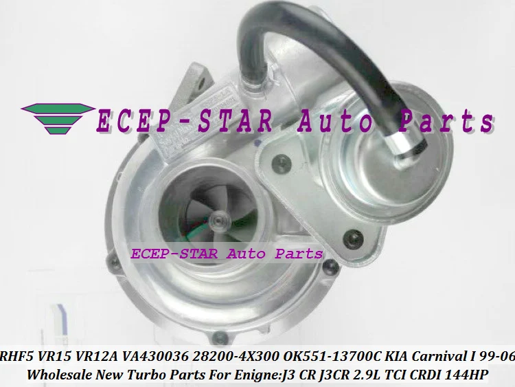 RHF5 VR15 VR12A VA430036 28200-4X300 OK551-13700C Turbo Turbocharger For KIA Carnival I 1999-06 J3 CR J3CR 2.9L TCI CRDI 144HP (5)
