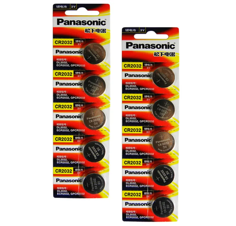 

10pcs original brand new battery for PANASONIC cr2032 3v button cell coin batteries for watch computer cr 2032
