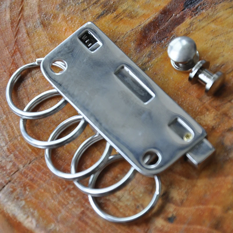 Кольцо для ключей из нержавеющей стали 5 круглых колец|ring buckle|round bucklediy buckle |
