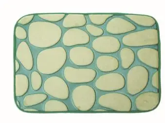 Нескользящий фланелевый коврик для ванной, водопоглощающий коврик для ванной комнаты, мягкий дышащий коврик для кухни и ванной комнаты - Цвет: green
