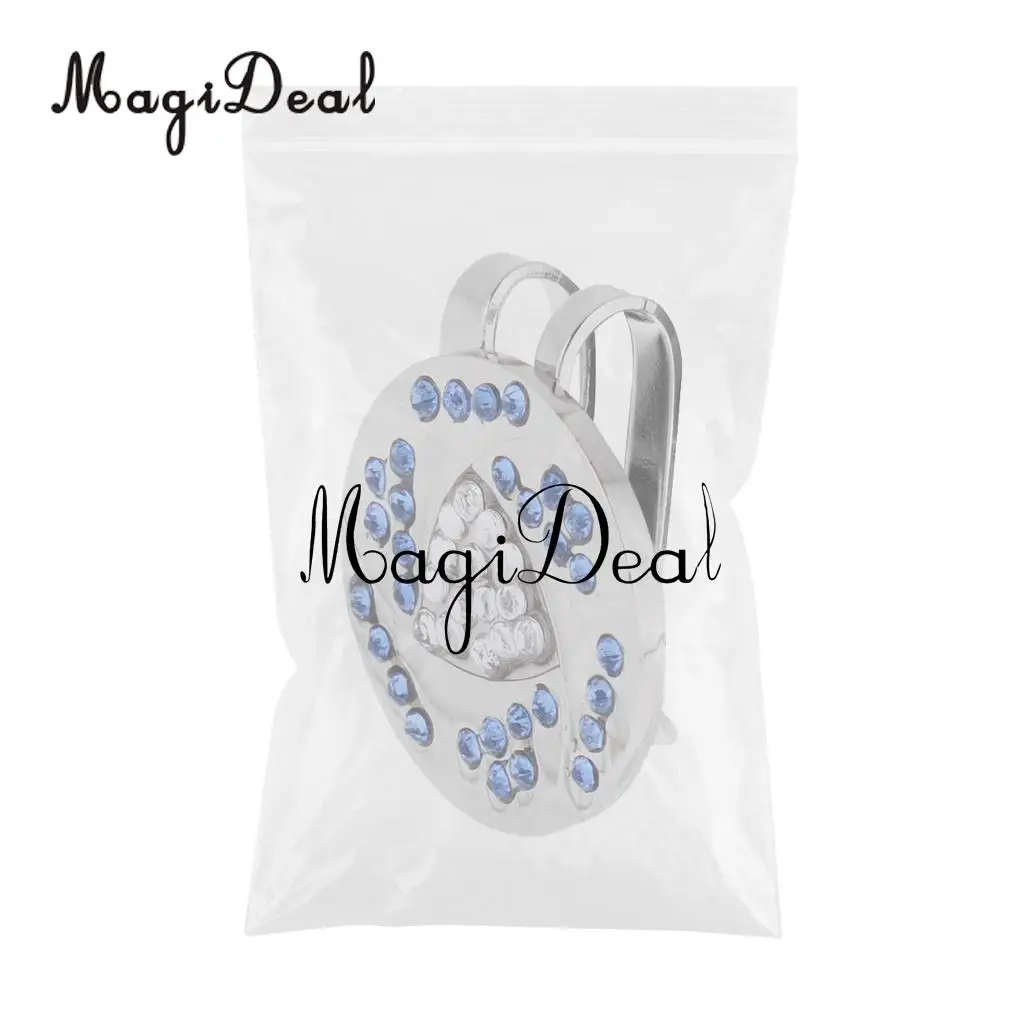 MagiDeal Zinc Alloy Bling Rhinestone Golf Hat/Cap/Visor Clip and Magnetic Ball Marker