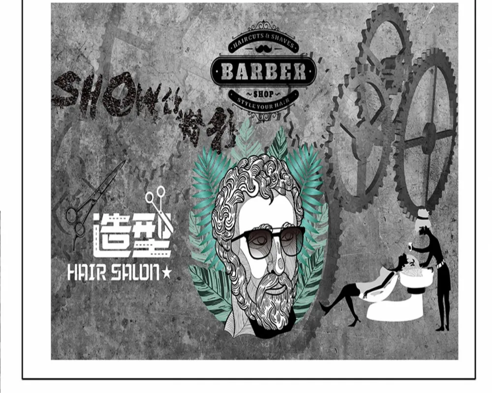x3 16/" barber pole shop sticker window sign barbers poles vinyl decals wall art