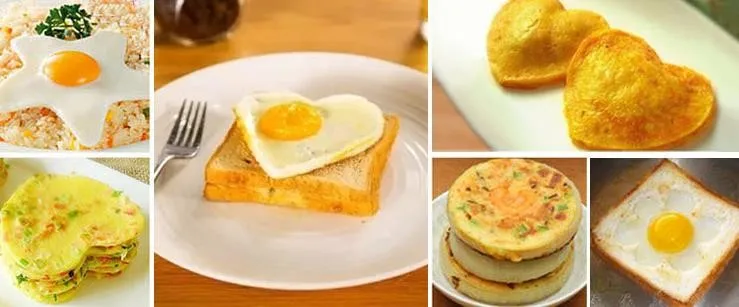 Нержавеющая сталь цветок Звезда Сердце Круг-образный Fried Egg устройства Кольца круг омлет блин T торта Кулинария Инструмент