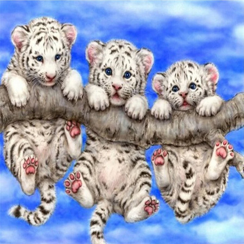 Full Diamond Painting Cross Stitch Round Mosaic Craft Embroidery Needlework Tigger on the Tree Home Paintings | Дом и сад
