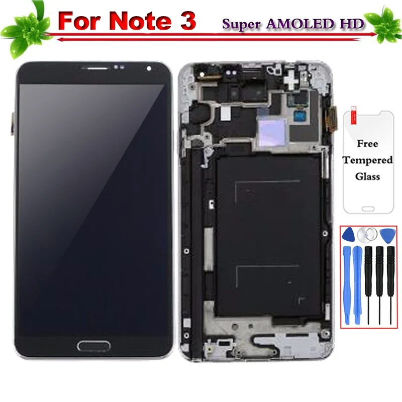 

5.7" Replacement for Samsung Galaxy Note 3 N9005 N900A N900P N900V LCD Display with frame Touch Screen Assembly Super Amoled