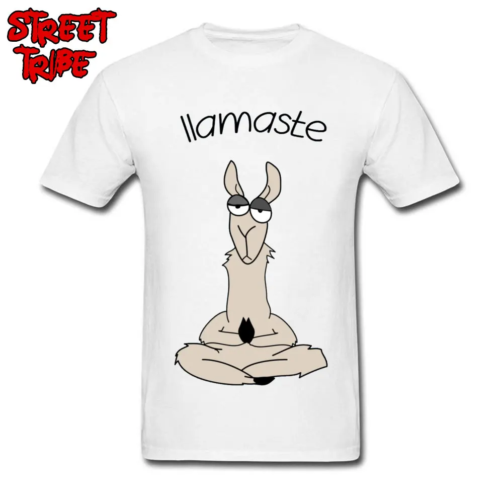 Llamaste llama 10674 Short Sleeve Tops Shirt Round Neck 100% Cotton Adult T-shirts Design Tee-Shirt Cheap Top Quality Llamaste llama 10674 white