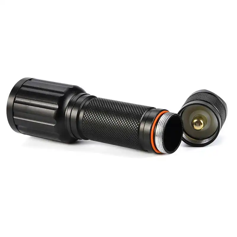 2 x Tactical Flashlight skywolfeye T6 High Powered 5Modes Zoom Aluminum+Battery led flashlight rechargeable fanatic #4S18 (12)