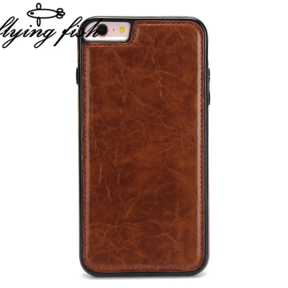 

6S For iphone 6 6S Phone Retro Cases Leather Adsorption Cover Coque Telefoon Hoes Skin For iphone6 High Quality Luxury