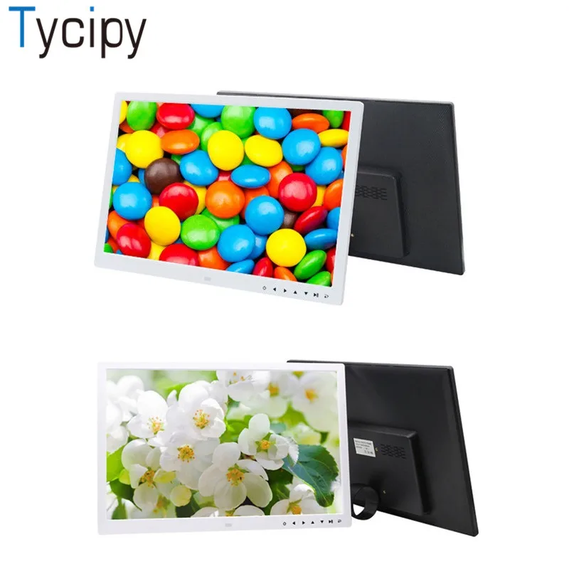 Tycipy 17" Photo Frame LED Electronic Digital HD LCD Screen Photo Frame