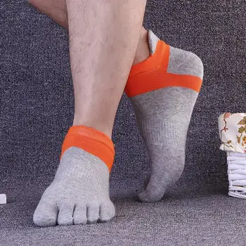 

1 Pair Men's Cotton Toe Socks Breathable Comfortable Low Cut Five Finger Socks 6 Colors Casual Calcetines No Show Sock