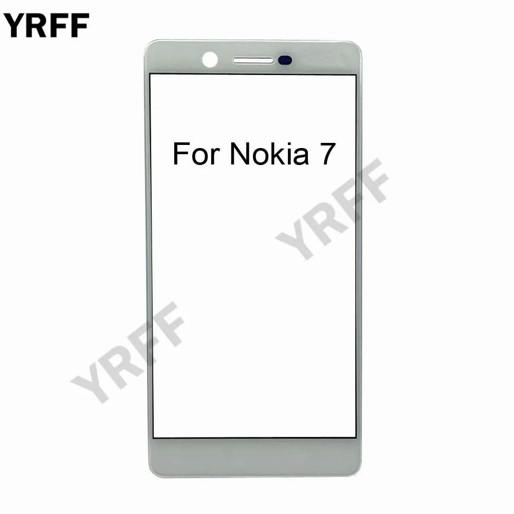 Без мобильного сенсорного экрана) внешнее стекло для Nokia 7 Plus 7plus запасная Передняя стеклянная панель