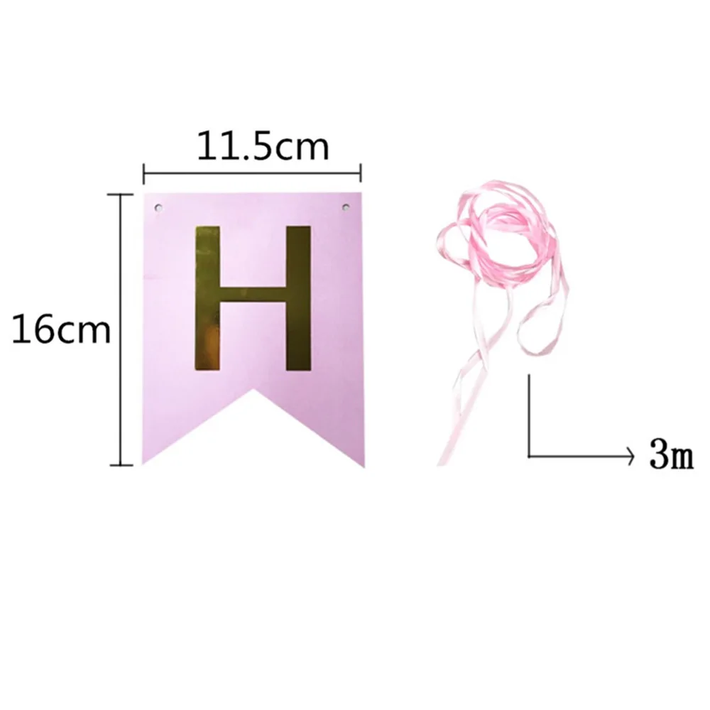 1 Набор бумажных баннеров с днем рождения для девочек и детей, сувениры для взрослых, вечерние украшения, детская гирлянда для маленьких мальчиков