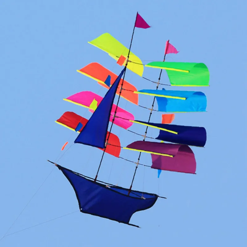 Stereo Sailing Boat Kite Flying Colorful Single Line Kite Outdoor Toy