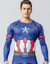 Camiseta hombre ajustada con el diseño del traje de Capitán América