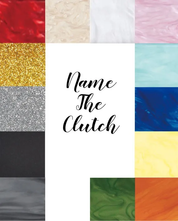 personalized acrylic clutch