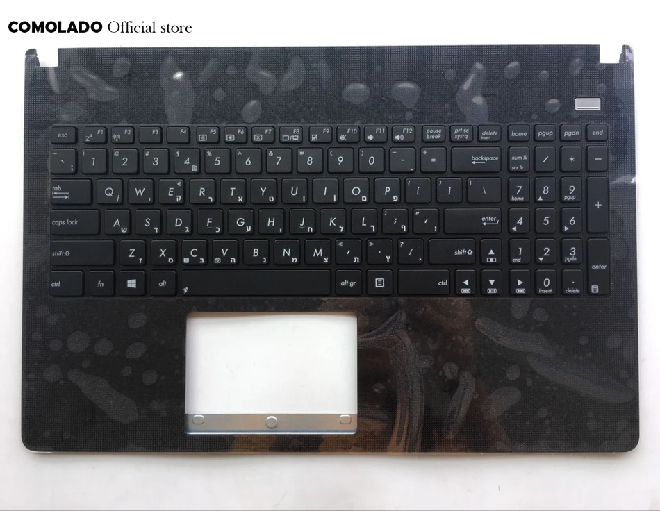 HB Hebrew keyboard For ASUS X501 X501A X501U X501EI X501X X501XE white and black with Palmrest Upper cover HB Layout