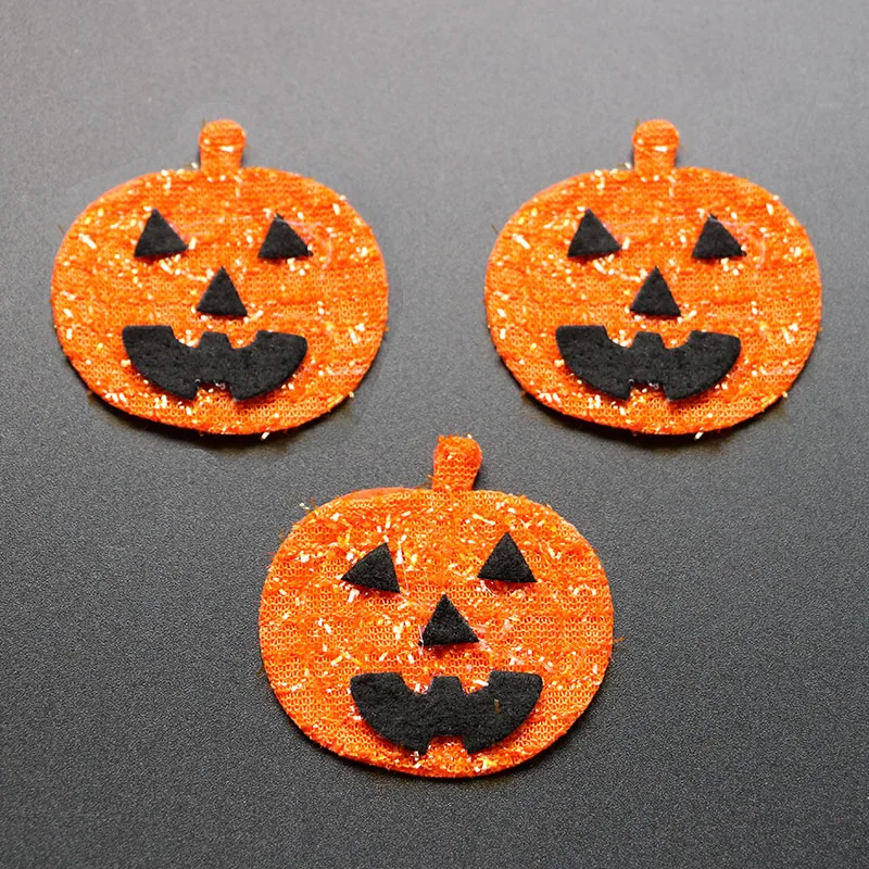 50pcs halloween decoration ornament felt pumpkin applique candy box accessory scrapbooking material merry christmas supply