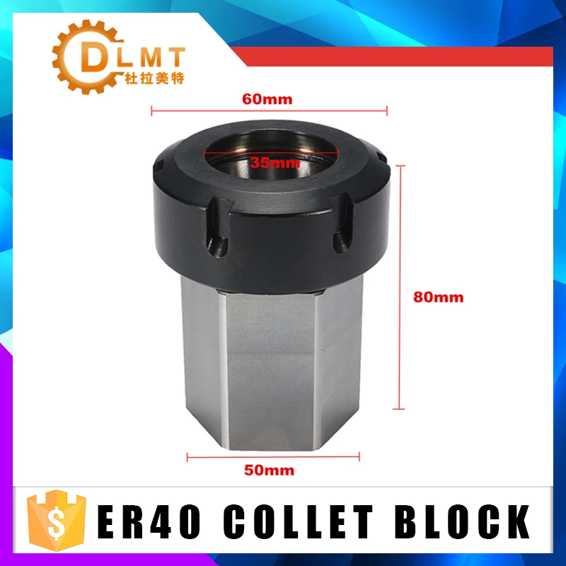 1pcs Hex Er40 Er25 Er32 Collet Block 80mm Collet Chuck Block Holder For