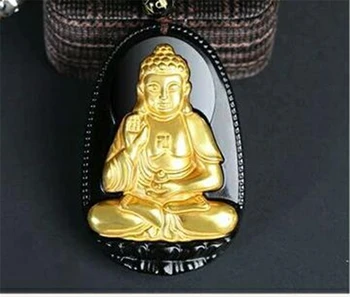 

Accept Drop shipping Natural obsidian amitabha pendant zodiac dog pig guarding god this life Buddha pendant