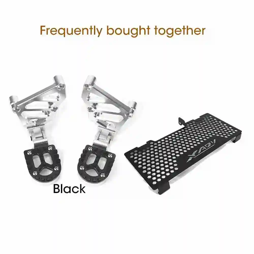 For HONDA X-ADV X ADV 750 Rear Foot Pegs Footrest CNC Aluminum Motorcycle Rear sets Adjustable Foot Pegs - Цвет: Фиолетовый