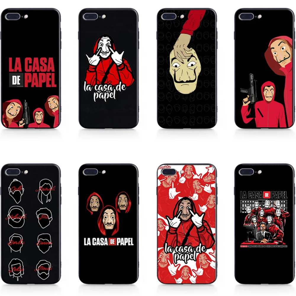 coque iphone 8 silicone la casa de papel