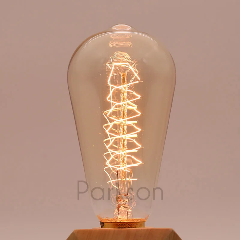Лампа Эдисона, лампада, Ретро лампа E27, 220 В, 40 Вт, St64, Edison лампочки с ампулой, винтажный светильник накаливания, лампа, Рождественский светильник, ing светильник