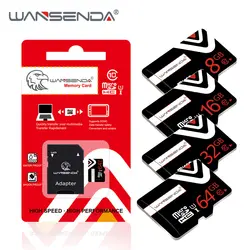 WANSENDA Class 10 карта памяти 64 ГБ 32 ГБ 16 ГБ 8 ГБ Micro SD карта TF карта Внешний накопитель для смартфона планшет цифровая камера ПК