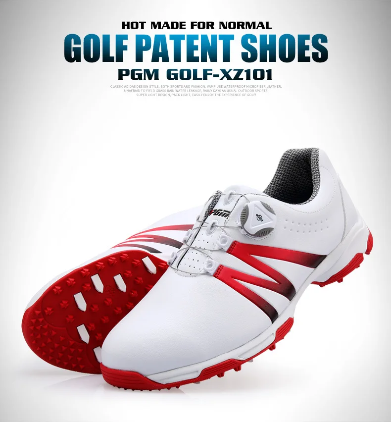 PGM Мужская обувь для гольфа Супер Кожаная Спортивная Обувь Водонепроницаемая дышащая нескользящая обувь для мужчин размер EUR 39-45