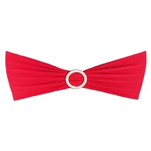 100 шт., лайкра, лента для стула, эластичный спандекс, бант с круглым кольцом для свадьбы, украшение для банкета и вечеринки