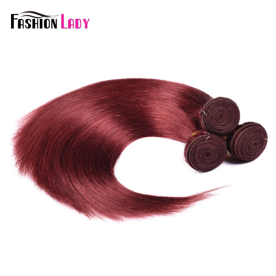 Модные женские предварительно Цветной индийские прямые волосы Комплект s#33 богатый бордовые, человеческие волосы Комплект s 1/3/4 Комплект в упаковке-Remy