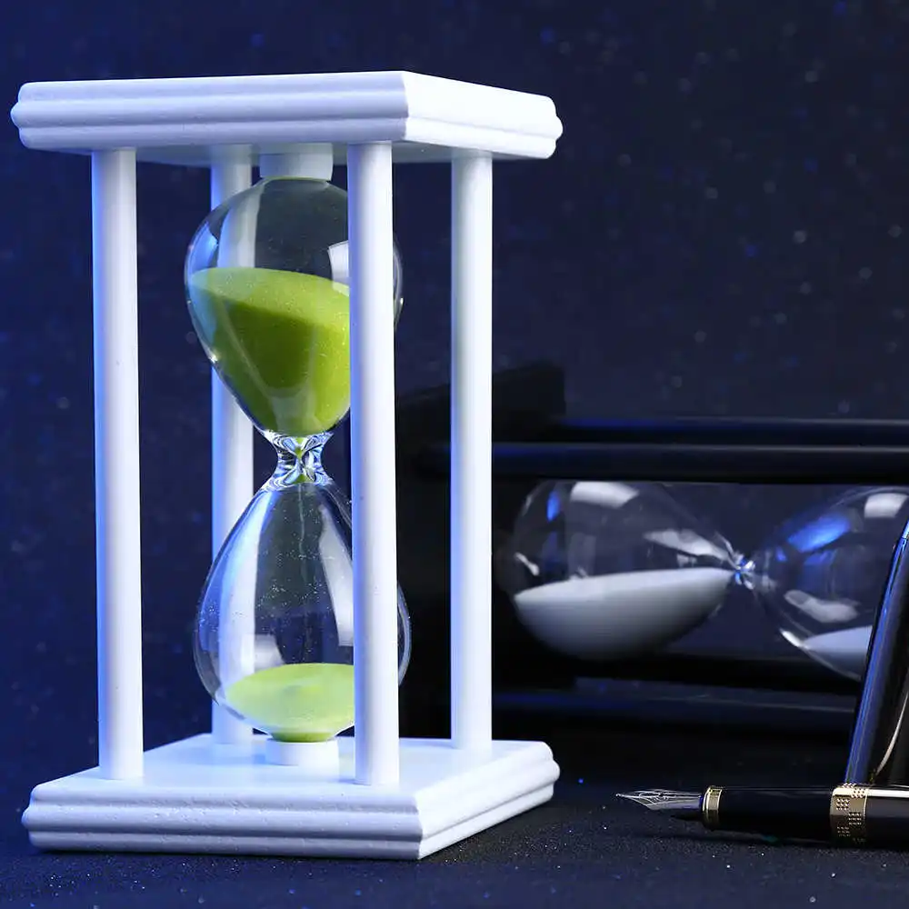 Горячая песочные часы таймер 30 30 минут песочные часы обратный отсчет времени Современная Деревянная Рамка Песочные часы Таймер домашний декор - Цвет: Синий