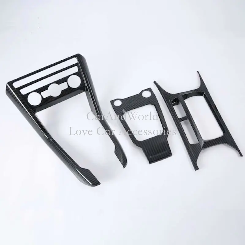 B Type-3pcs Для VW T-Roc TROC центр шестерни коробка переключения воды чашки кондиционер переключатель панель крышка планки углеродного волокна АВ - Цвет: B Type-3pcs