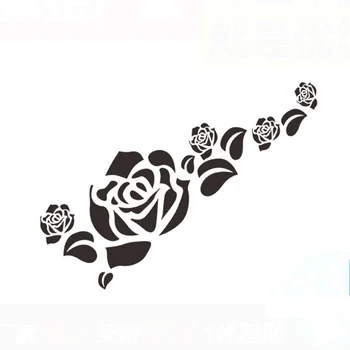 

(30 pieces /lot) Wholesale Rose Flower Vinyl auto car stickers decals car styling wall window stickers
