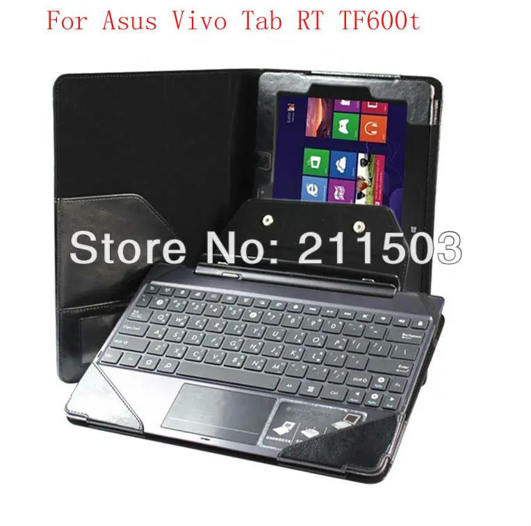 New Leather Keyboard Pouch Folio Stand Case Cover For Asus Vivo Tab RT