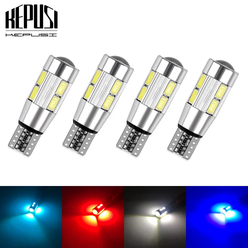 

4x T10 W5W Car LED Turn Signal Bulb Canbus Auto Interior Dome Reading Light Wedge Side Parking Reverse Brake Lamp 5W5 5630 5730