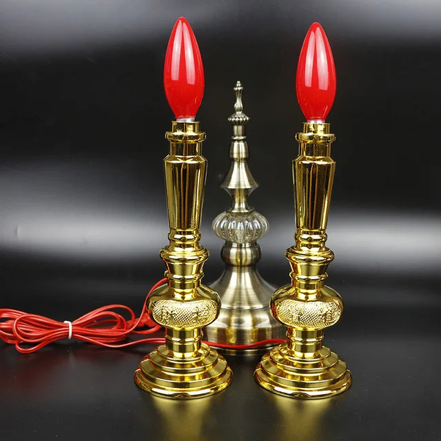 The electric candle bulb LED electrolier lamp for the Temple Buddha