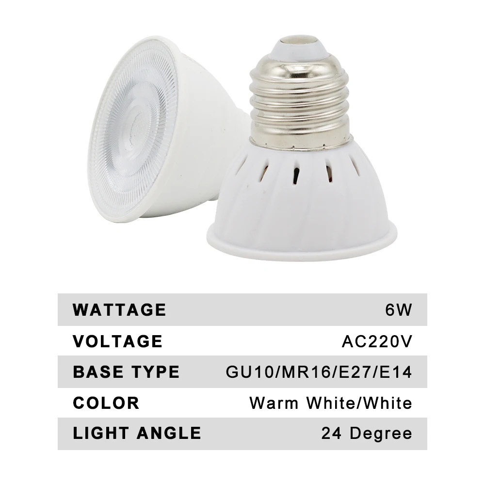 Светодиодная лампа E27 E14 MR16 GU10 220 В 48 Светодиодный одов чип s 2835 SMD 6 Вт|corn bulb|lampada led