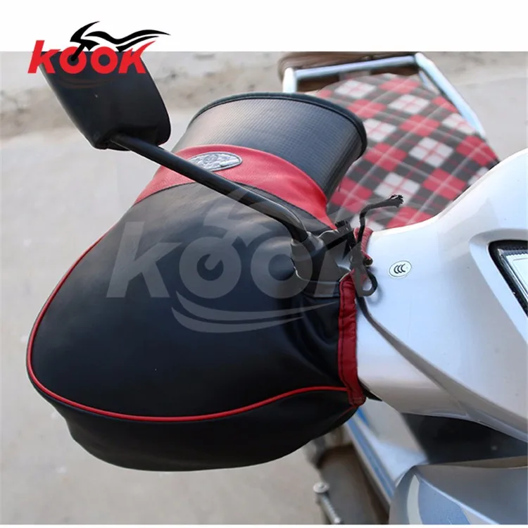 Высокое качество pro кожа moto rcycle перчатки Плюшевые moto rbike handguard сохраняющие тепло ветрозащитные теплые зимние moto защита рук Универсальный