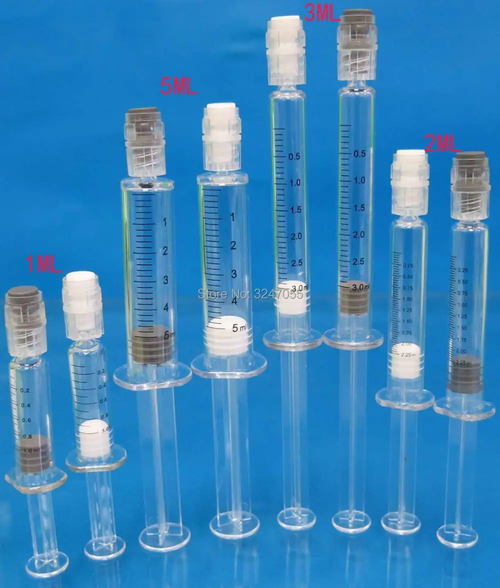 1ML50/100/200 шт. пустой косметический Шприц со шкалой одноразовый тубус для крема