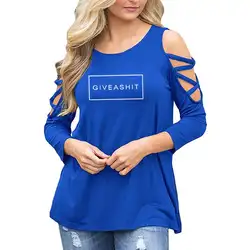2018 Новая модная рубашка с принтом GIVEASHIT женские топы Повседневная хлопковая Футболка Женский o-образный Вырез Топ с принтом для женщин