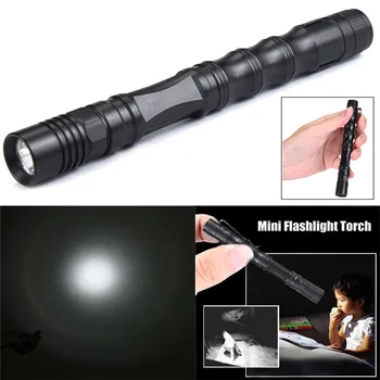 

Q5 LED Flashlight Clip Mini Torch Led Light Penlight Torch Lamp Pocket Light For AAA Battery Flashlight Led Zaklamp 40DC10