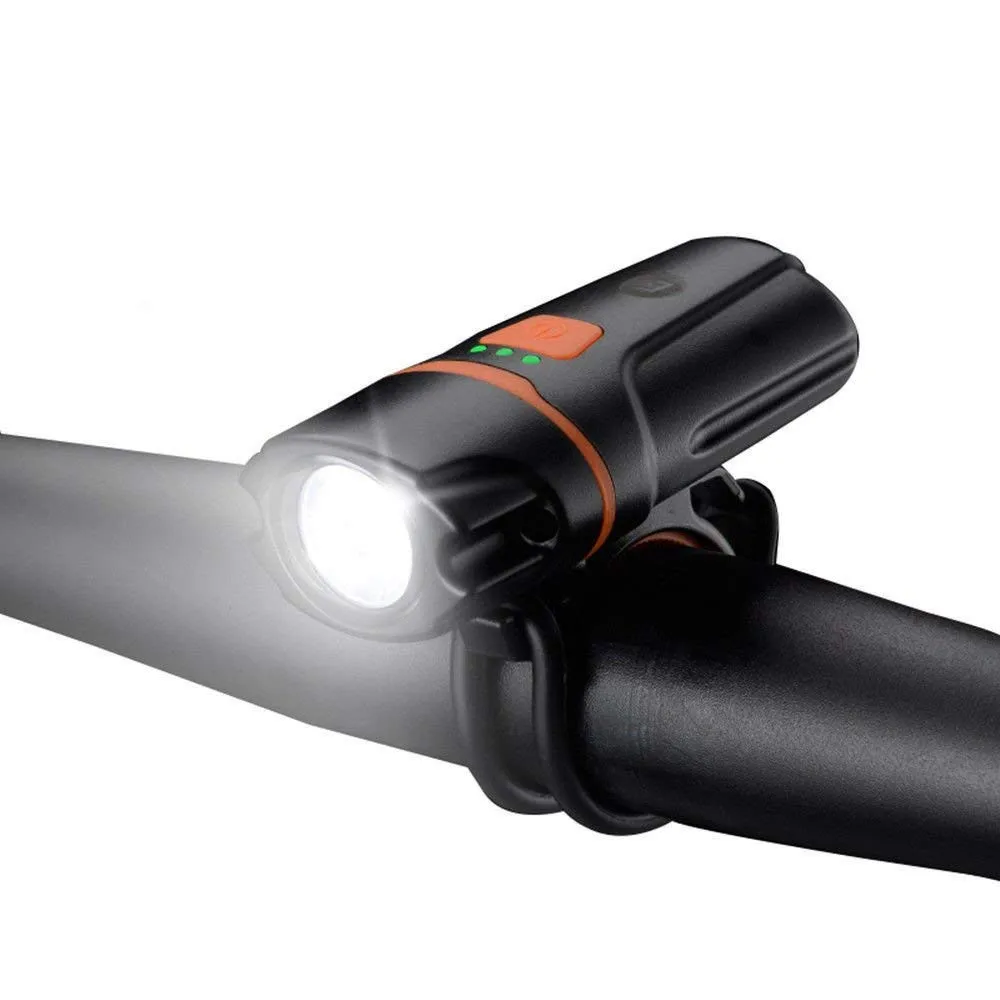 

Waterproof Bicycle LED Light Set Lamp Bike Front Head Light + Safety Flashlight USB Rechargeable ABS More than 200 Meters #JX