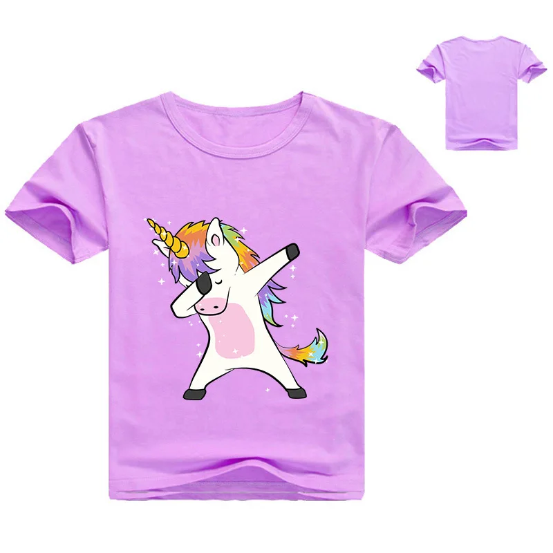 

Girls T-Shirts Cotton Summer UnicornT-Shirt For Girls Toddler Girls Clothes Kids Tops Tees 3-10 Years Children Clothing