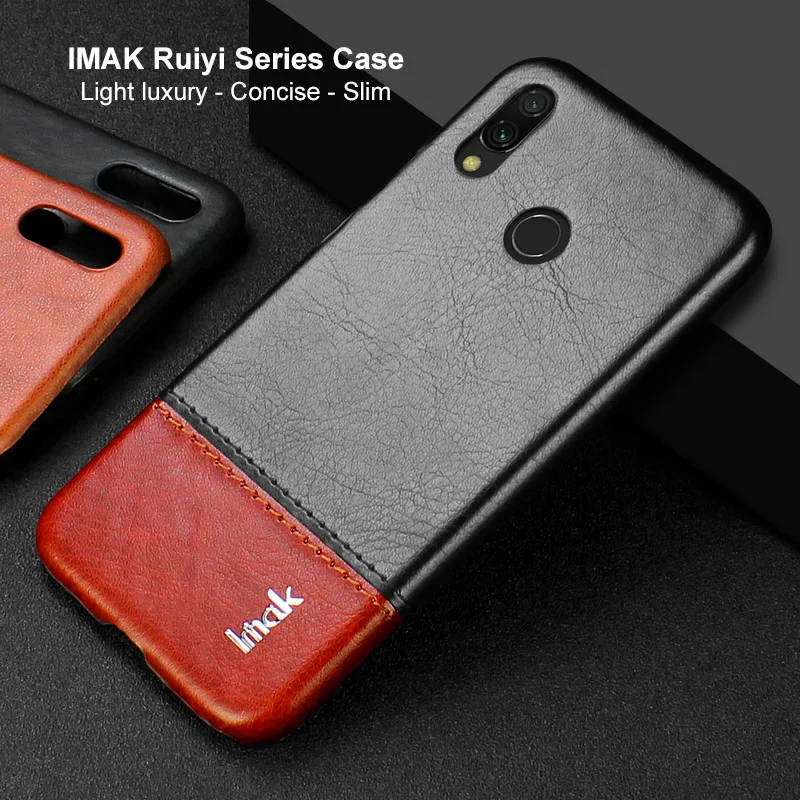 

For Redmi7 Case Xiaomi Redmi Note 7 Case IMAK Leather Elegant Back Cover for Funda Redmi 7 Case Redmi note7 Note 7 Pro 7s 7 S