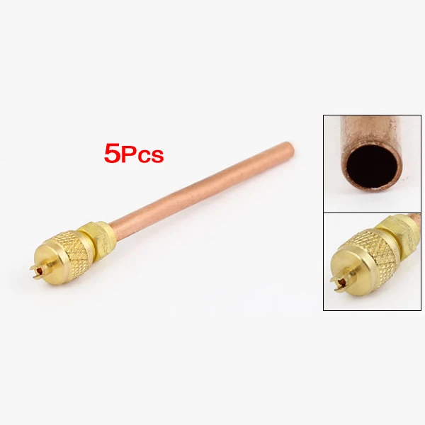5x5 шт кондиционер запасная часть 6 мм, медные трубки OD заправочный клапан