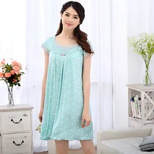 Woman summer short-sleeved nightgown modal lace Korean version of sweet princess women tracksuit free home delivery