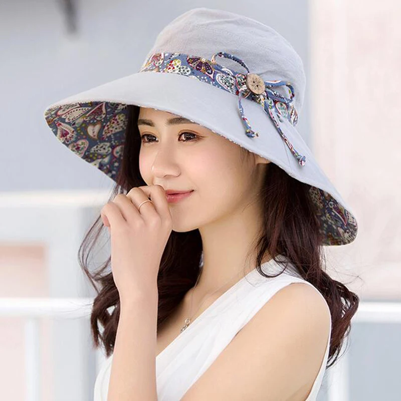 

oZyc Summer Hats For Women Wide Large Brim Sun Uv Protection Beach Hat With Big Bow Foldable Style Fashion Women's Visor Cap