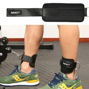 

1 pcs Best Taekwondo Leg Strength Strap Ankle Support Brace Black Training D-ring Foot Ring Sports Safety Protector Weight Belt
