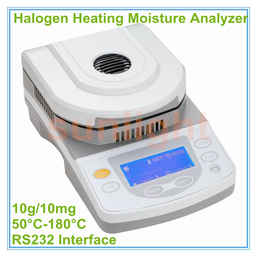 Multi function Halogen Moisture Analyzer 10g/10mg with RS232 Interface